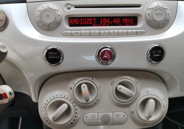 Fiat 500 cena 23500 przebieg: 147870, rok produkcji 2010 z Krotoszyn małe 232